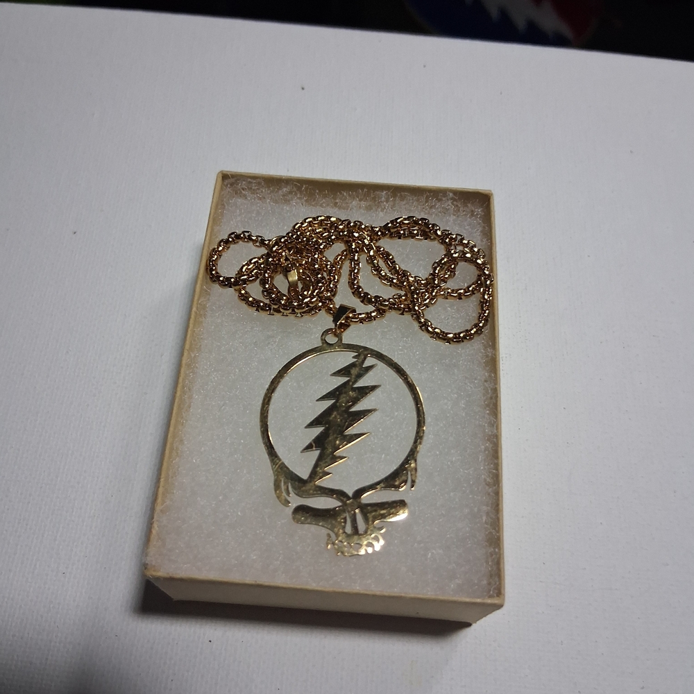 Gold Lightning Steal Your Face Bolt Gold Stainless Pendant 10 Pieces Wholesale